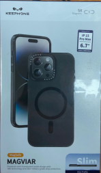Накладка для i-Phone 15 Pro Max Keephone Magviar Magsafe черная