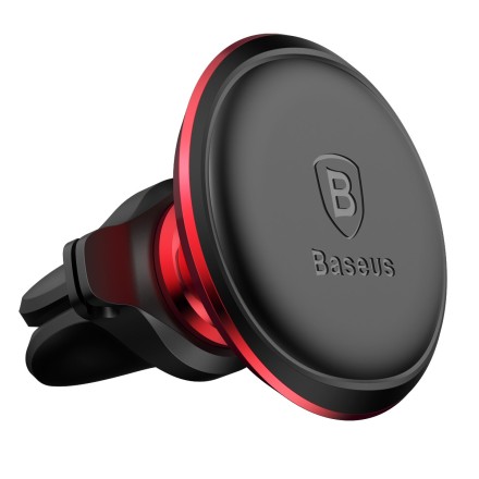 Держатель в автомобиль на торпеду Baseus Magnetic Air с держателем для кабеля SUGX-A09 красный