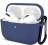 Силиконовый чехол для AirPods Pro 2 c карабином темно-синий