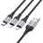 Usb Кабель-зарядка Hoco X102 3в1 Micro/Lightning/Type-C 1м черный