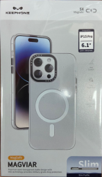Накладка для i-Phone 15 Pro Keephone Magviar Magsafe прозрачная