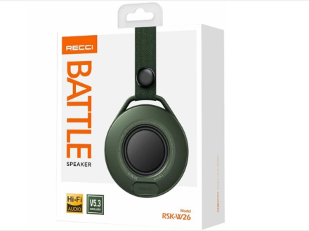 Стереонаушники Bluetooth Полноразмерные Recci Battle RSK-W26 зеленые