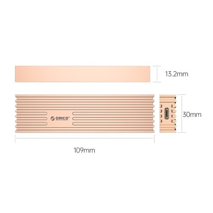 Внешний корпус для M2 NVMe/NGFF(SATA) Orico FV35C3-G2 USB-C3.2 серый
