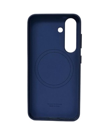 Накладка для Samsung Galaxy S25 MagSafe Kindsuit Case кожанный синий