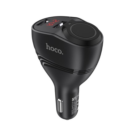 Автомобильное заряд. устр. Hoco Z34 + прикуриватель 2USB 3.1A дисплей черное
