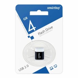 USB 2.0 накопитель Smartbuy 4GB LARA Black (SB4GBLara-K)