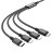Usb Кабель-зарядка Hoco X76 4в1 Micro/ 2 Lightning/Type-C 1м черный