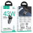 Автомобильное заряд. устр. Hoco NZ16A 1USB/1C 43W серый