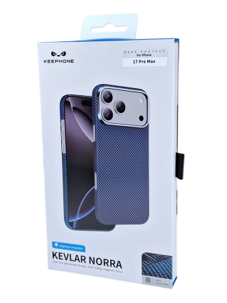 Накладка для i-Phone 17 Pro Max Keephone Kevlar Norra MagSnap синий