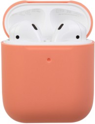 Силиконовый чехол для AirPods персиковый