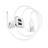 Автомобильное заряд. устр. Borofone BZ12 с шнуром Lightning 2USB 2.4A белое