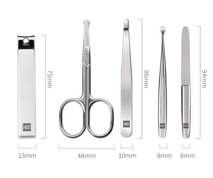 Набор для маникюра Xiaomi HUOHOU HuoHou Stainless Steel Nail Clipper Set HU0061