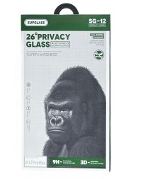 Защитное стекло для i-Phone 17 Pro Max Supglass SG-12 Антишпион 26° чёрное