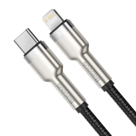 Baseus Cafule Series Metal Data Cable Type-C to iP PD 20W 25см (CATLJK-01) черный