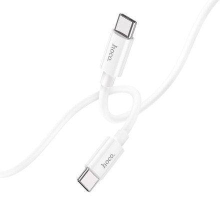Usb Кабель-зарядка Type-C на Type-C Hoco X37 3A 60W 1м силиконовый белый