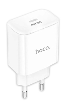 Сетевое зарядное устройство Hoco C76A Pro 1C 30W белое