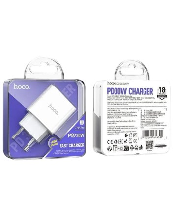 Сетевое зарядное устройство Hoco C76A Pro 1C 30W белое