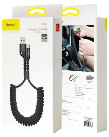Usb Кабель-зарядка TYPE-C Baseus Elastic 2A 1м CATSR-01 черный