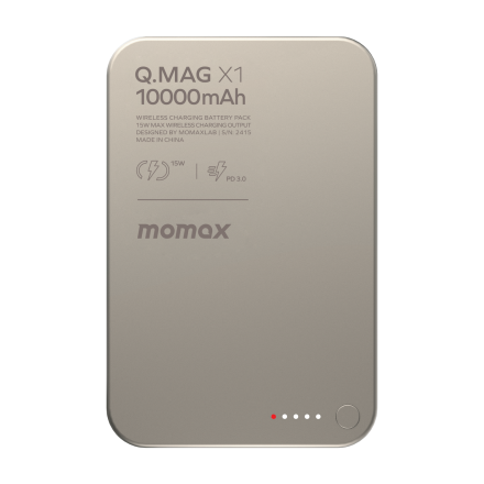 Powerbank магнитный с MagSafe Momax Q. Mag X1 10000mAh IP117AE Титан