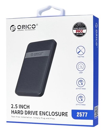 Внешний корпус для HDD/SSD 2.5&quot; Orico 2577U3-V1 USB3.2 Micro-B черный