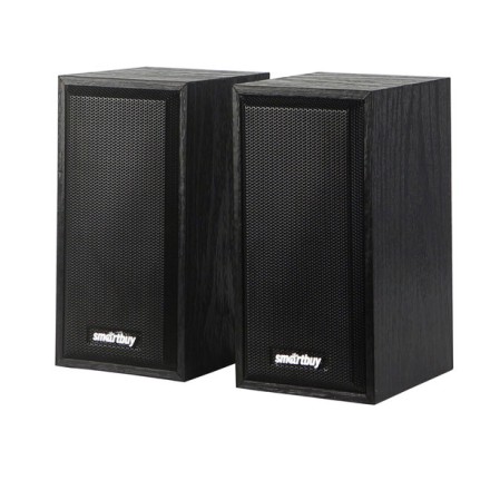 Акустическая система 2.0 SmartBuy ONE, дерево, 6 Вт, питание от USB, черная (SBA-101)/20