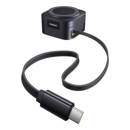 Беспроводное зарядное устройство 2в1 Baseus PicoGo Series Qi2 67W (P10276800123-00) черное