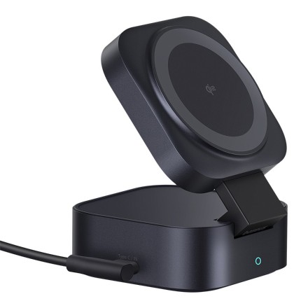 Беспроводное зарядное устройство 2в1 Baseus PicoGo Series Qi2 67W (P10276800123-00) черное