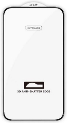 Защитное стекло для i-Phone 15 Pro Max Supglass SG-08 Nano Edge чёрное