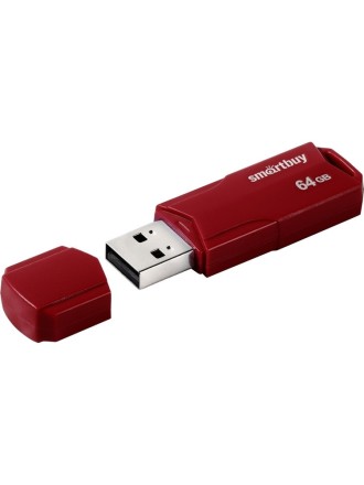 USB флеш накопитель Smartbuy 64GB Clue Burgundy (SB64GBCLU-BG)