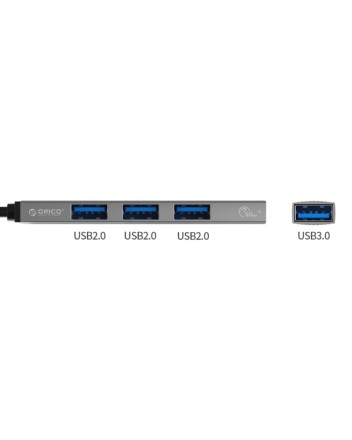 USB-С хаб Orico AH-13 4xUSB3.0 0.15м серый