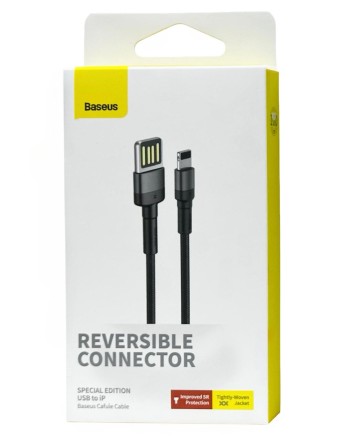 Usb Кабель-зарядка Lightning Baseus Cafule 2.4A 1м CALKLF-GG1 черный