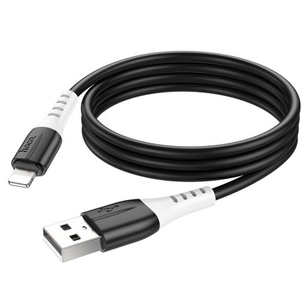 Usb Кабель-зарядка Lightning Hoco X82 Silicone 2A 1м мягкий силиконовый черный