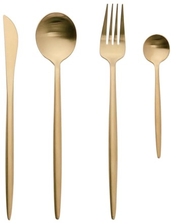 Набор столовых приборов Xiaomi Maison Maxx Modern Flatware Set (4 предмета) золотой
