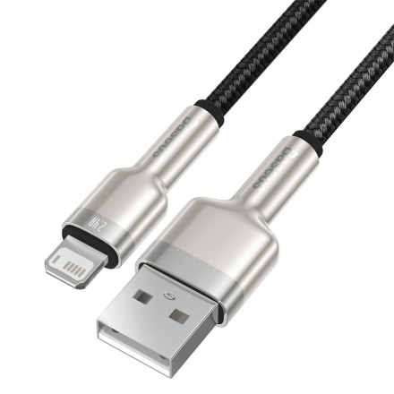 Usb Кабель-зарядка Lightning Baseus Cafule 2.4A 25см (CALJK-01) черный