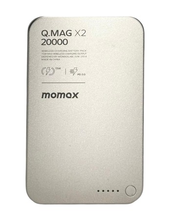 Powerbank магнитный с MagSafe Momax Q. Mag X2 20000mAh/индикатор заряда IP133CNE титан