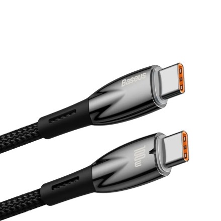 Кабель-зарядка Type-C на Type-C Glimmer Series 100W 2м CADH000801 чёрный