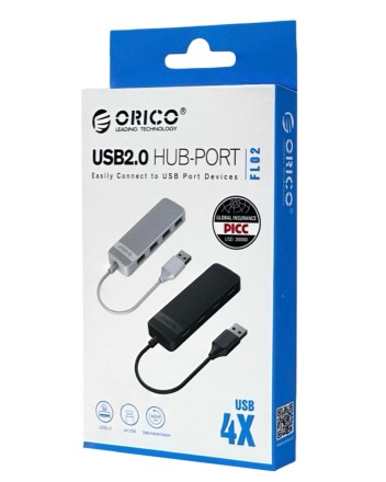 USB-хаб Orico FL02 4xUSB2.0 черный