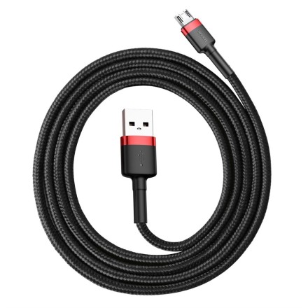 Usb Кабель-зарядка Micro Baseus Cafule 1м (CAMKLF-B91) красно-чёрный