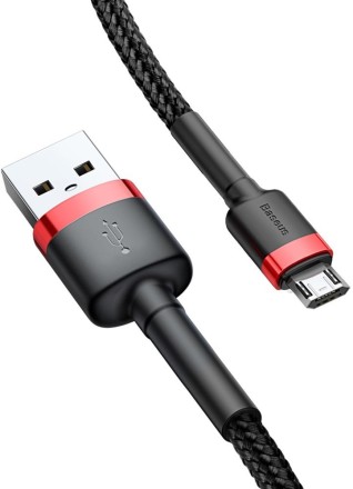 Usb Кабель-зарядка Micro Baseus Cafule 1м (CAMKLF-B91) красно-чёрный