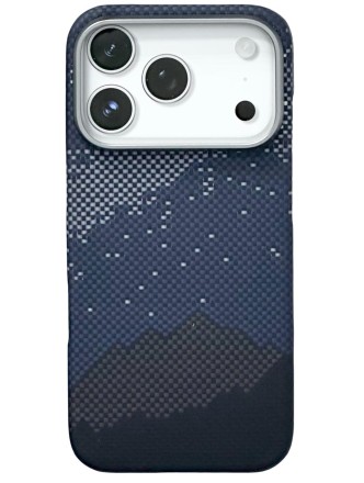Накладка для i-Phone 17 Pro Max Keephone Kevlar Starry MagSnap синий