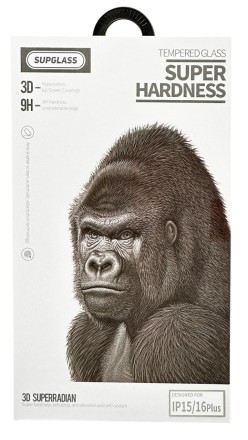 Защитное стекло для i-Phone 15 Plus 6.7&quot; Supglass XC-11 3D чёрное