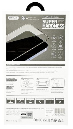 Защитное стекло для i-Phone 15 Plus 6.7&quot; Supglass XC-11 3D чёрное