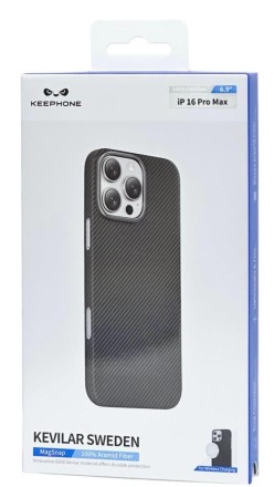 Накладка для i-Phone 16 Pro Max Keephone Kevilar Sweden MagSnap черный
