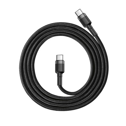 Usb Кабель-зарядка TYPE-C на TYPE-C Baseus Cafule PD2.0 1м (CATKLF-GG1) серо-черный