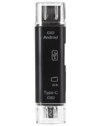 Картридер-конвертер USB 2.0 универсальный USB/OTG/MicroSD/Type C/Micro USB SBR-801-S/100