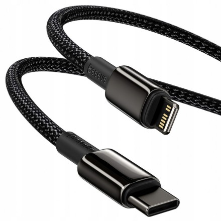 Кабель-зарядка Type-C на Lightning Baseus Tungsten Gold 20W 1м CATLWJ-01 чёрный