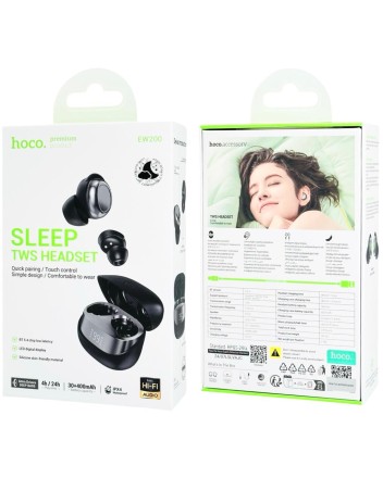 Беспроводные наушники TWS Hoco EW200 BT5.4/30mAh (400mAh)/4ч черные