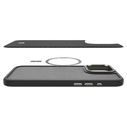 Накладка для i-Phone 16 Pro Max 6.7&quot; Spigen Enzo Aramid MagSafe (ACS08501) черный карбон