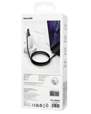 Кабель-зарядка Type-C на Type-C Baseus Tungsten Gold 100W 1м (CATWJ-01) черный