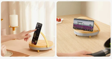 Bluetooth колонка Xiaomi с беспроводной зарядкой Ezvalo Music Desk Lamp LYYD01 Wood pattern